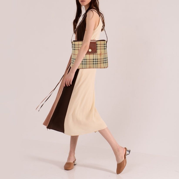 Burberry London Nova Check Printed Shoulder Bag Beige/Brown - Picture 8 of 13